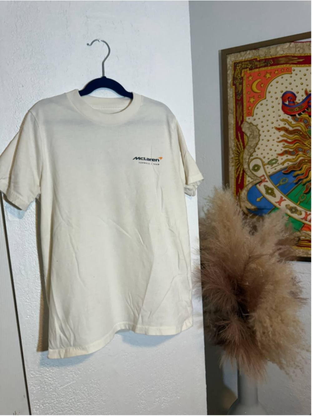 Preowned Boys Abercrombie Kids x McLaren F1 Graphic Tee 🏎️ , Size 14 , Beige